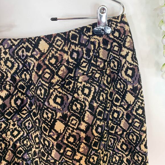 FREE PEOPLE brocade straight leg pants gold metallic whimsigoth regency 2859 - Picture 7 of 8